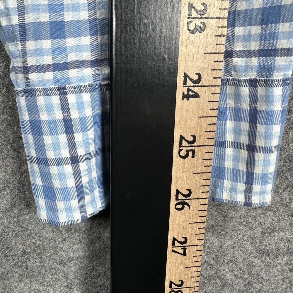 Vineyard Vines Shirt Mens XL Blue Check Performance Long Sleeve Button Down - Picture 9 of 14